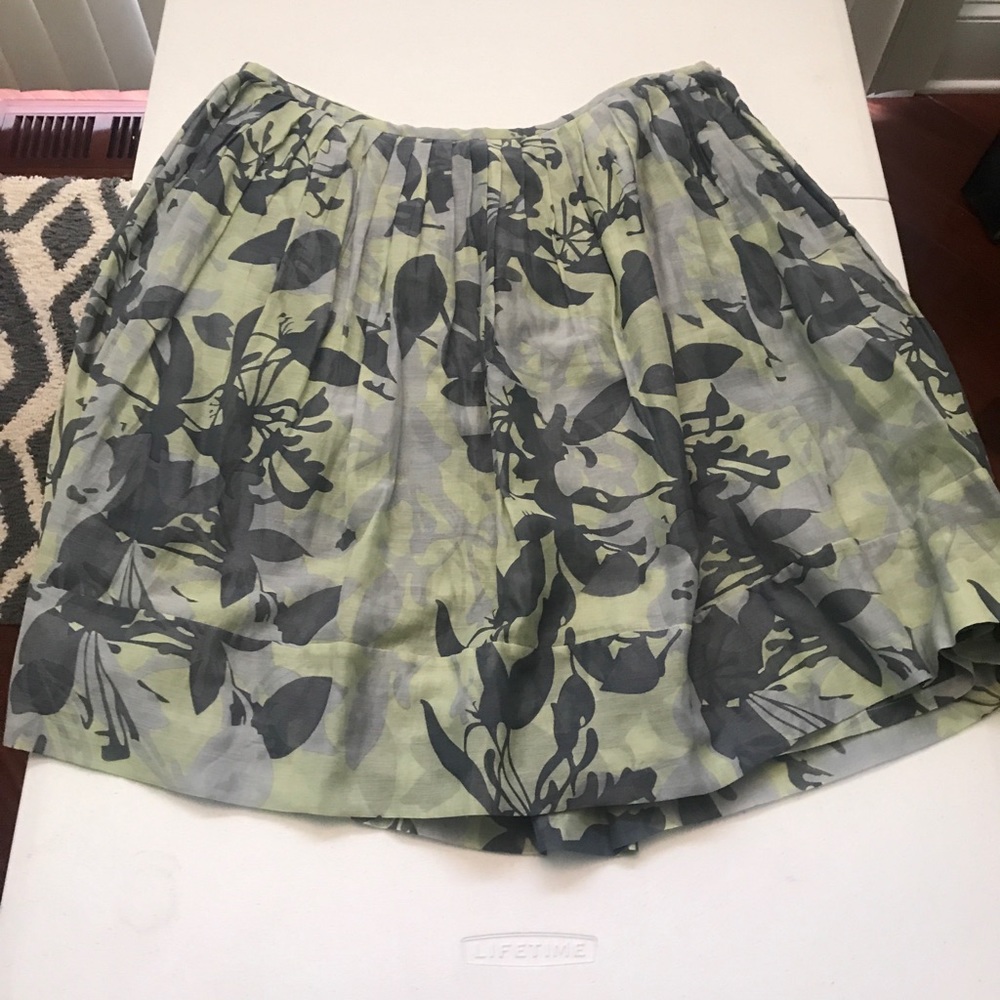 Blue and Green floral TSE mini skirt